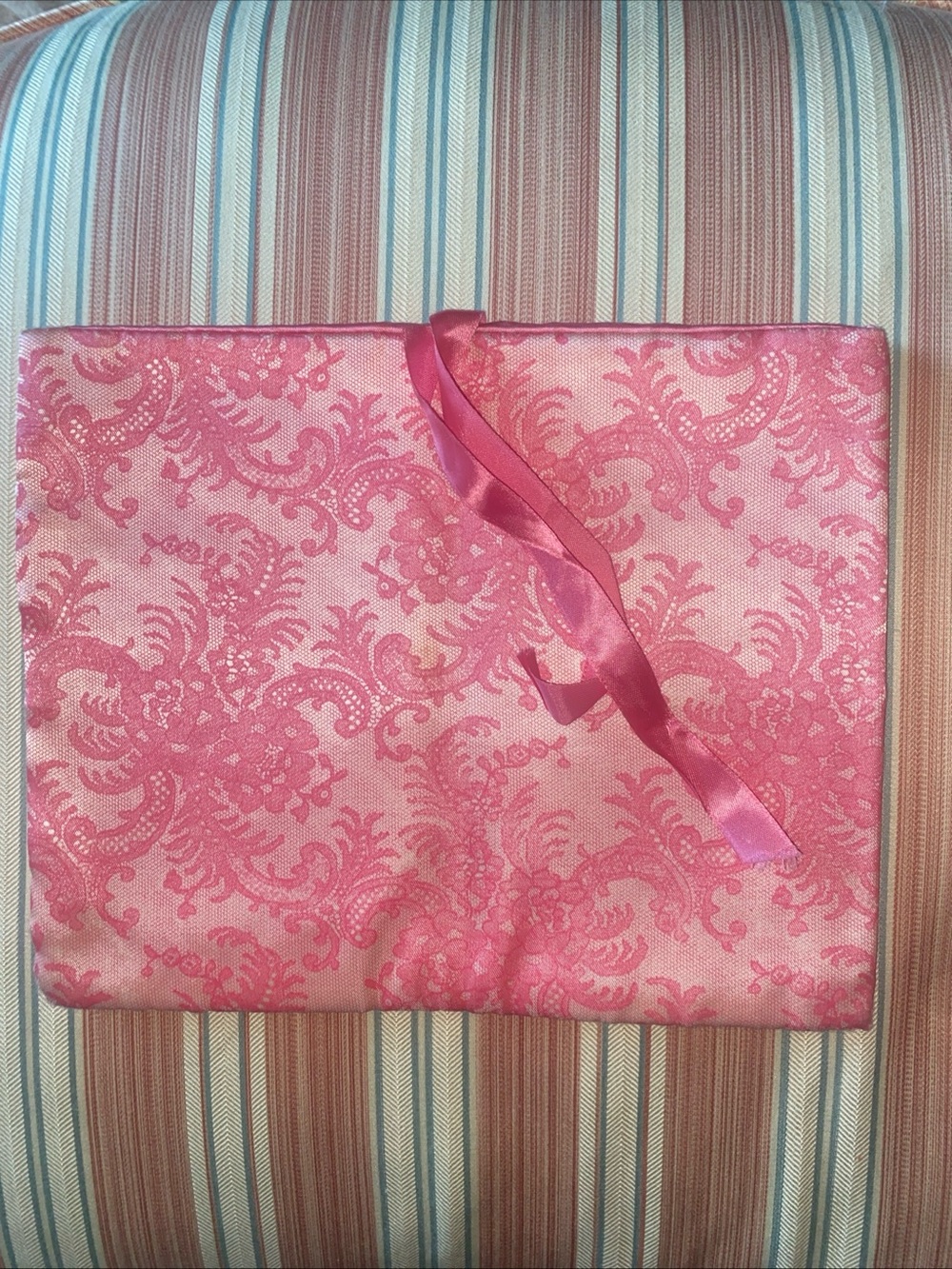 Schiaparelli pink satin pouch